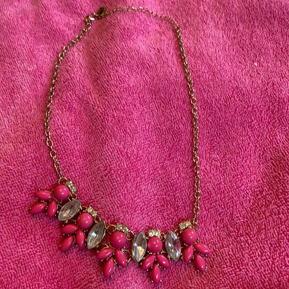 Women’s pink with crystal stones necklace
